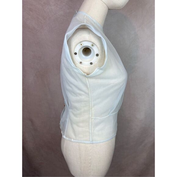 Vintage 1940s 1950s Sheer Top Karyl Lee Baby Blue - Picture 5 of 7